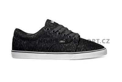 Boty Vans KRESS - Canvas Sparkle Black Wite SP13