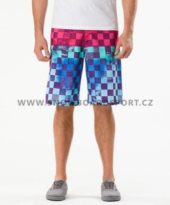 Plavky dětské Vans Off The Wall Boardshort - Blue Fade Scan Check SP13